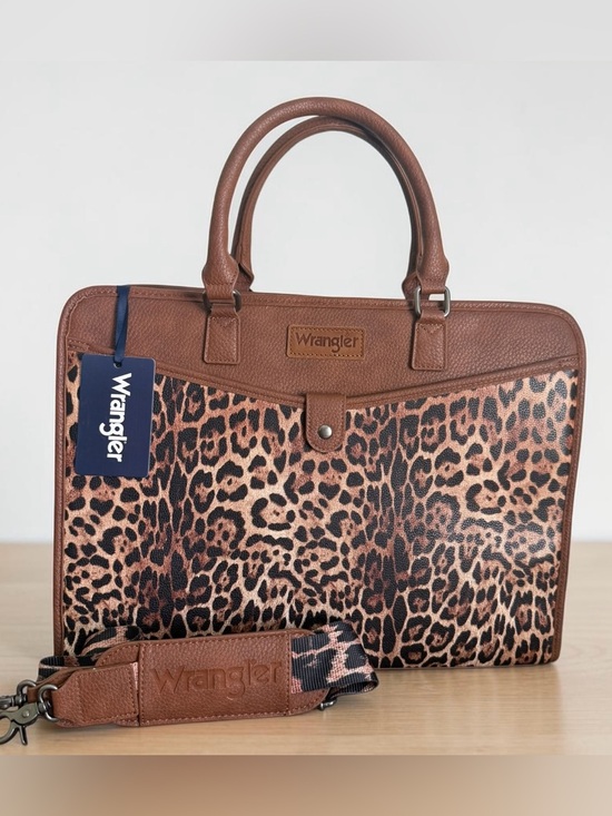 Wrangler Handbags - Wrangler Leopard Laptop/Multi-Use Briefcase Bag *Brand NEW w/ tags*
